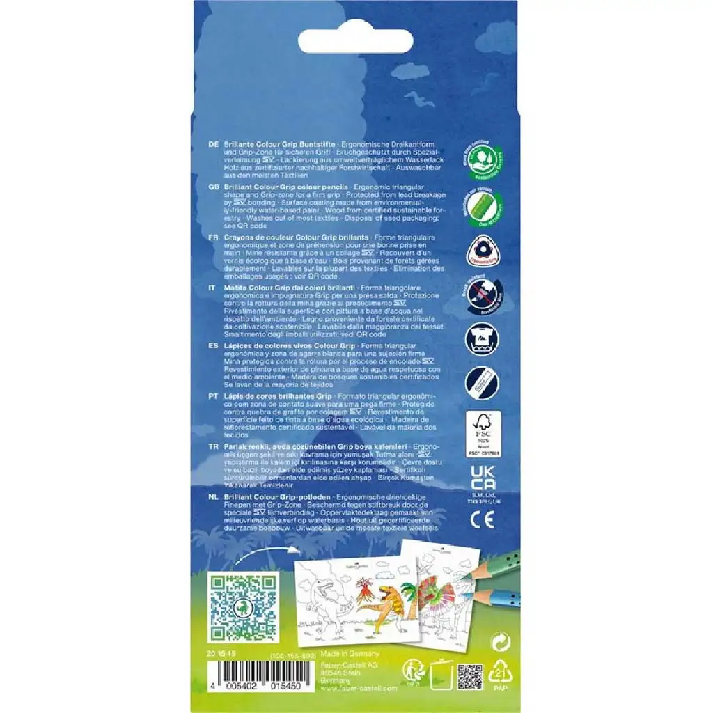 Faber-Castell: Dinoszauruszos Grip színesceruza készlet 10+3db-os csomag kép 2