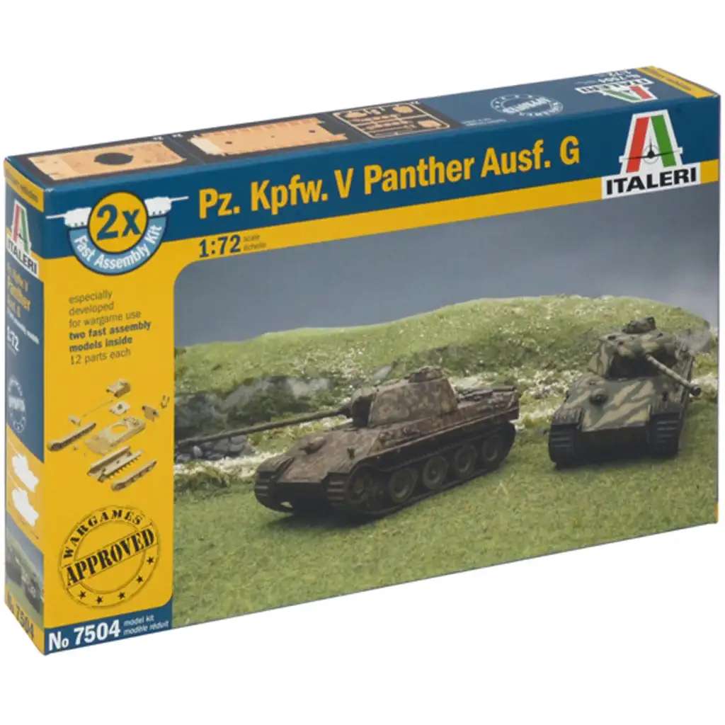 Italeri 1/72 Pz. Kpfw. V Panther Ausf. G Párduc tank 2db-os makett szett
