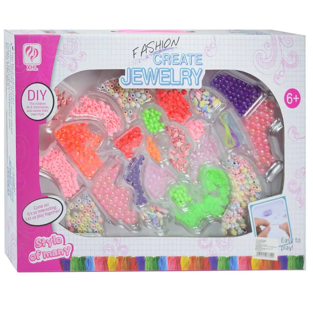 DIY Fashion Create: Hajfonó és ékszerkészítő gyöngyszett 200+ színes gyöngyökkel