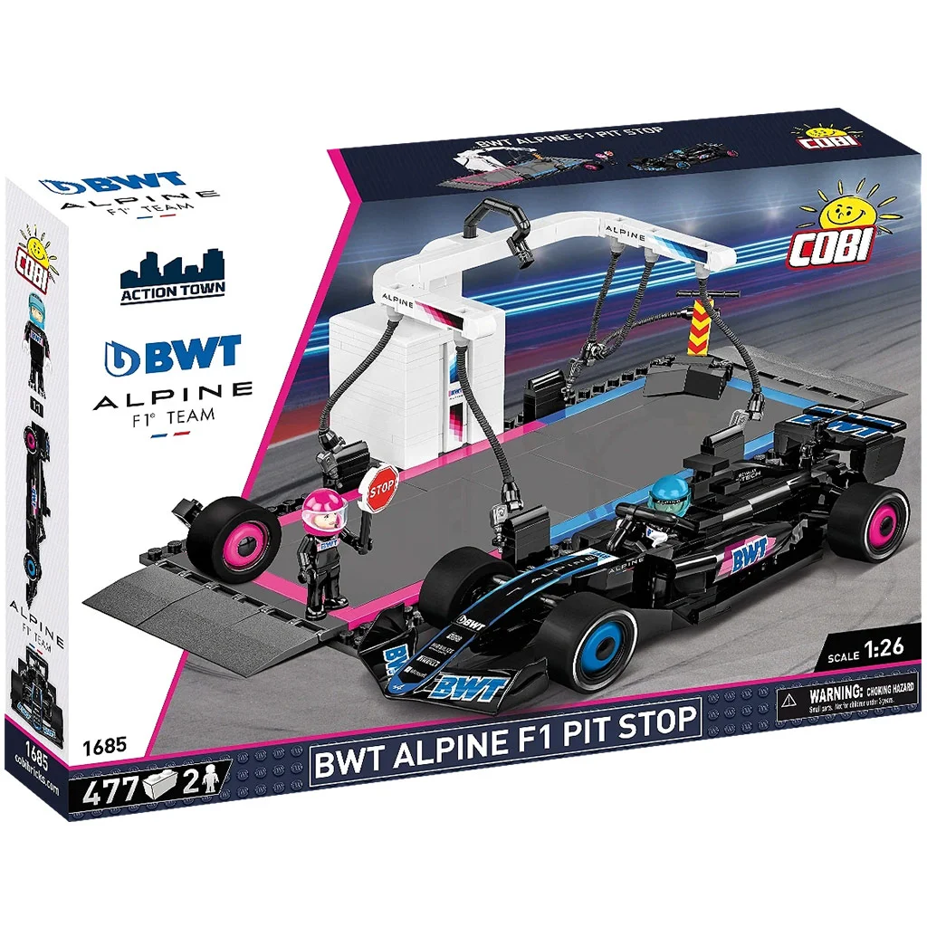 COBI: BWT Alpine F1 boxutca versenyautóval építőjáték (1685)