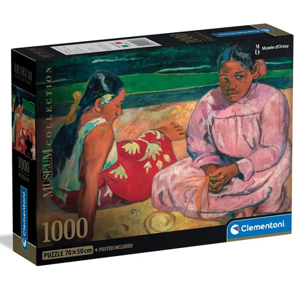Museum Collection: Gauguin - Tahiti nők a tengerparton 1000 db-os puzzle poszterrel - Clementoni