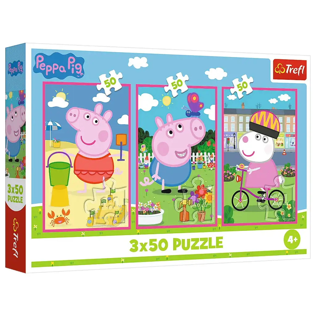 Peppa malac a barátság ereje 3x50db-os puzzle - Trefl