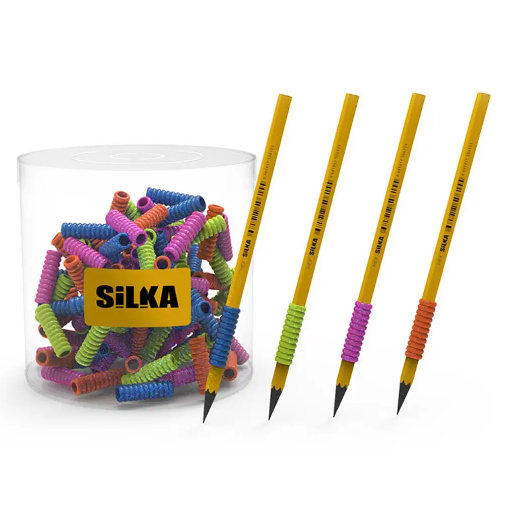 Nebulo: Szilikon spirál ceruzafogó többféle színben 1db