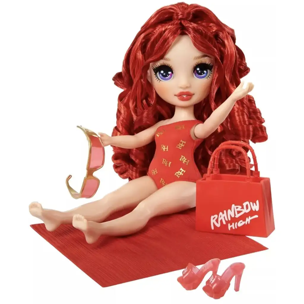 Rainbow High: Vízparti divat öltöztethető napozó Ruby divat baba kép 2