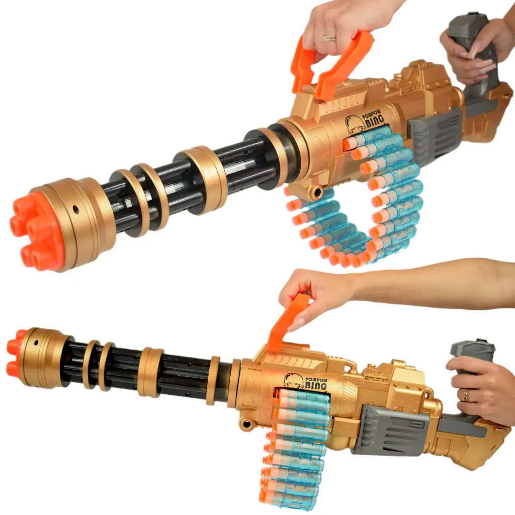 SuperShoot: Elektronikus óriás szivacslövő gépfegyver töltényekkel és akkuval 70cm kép 9