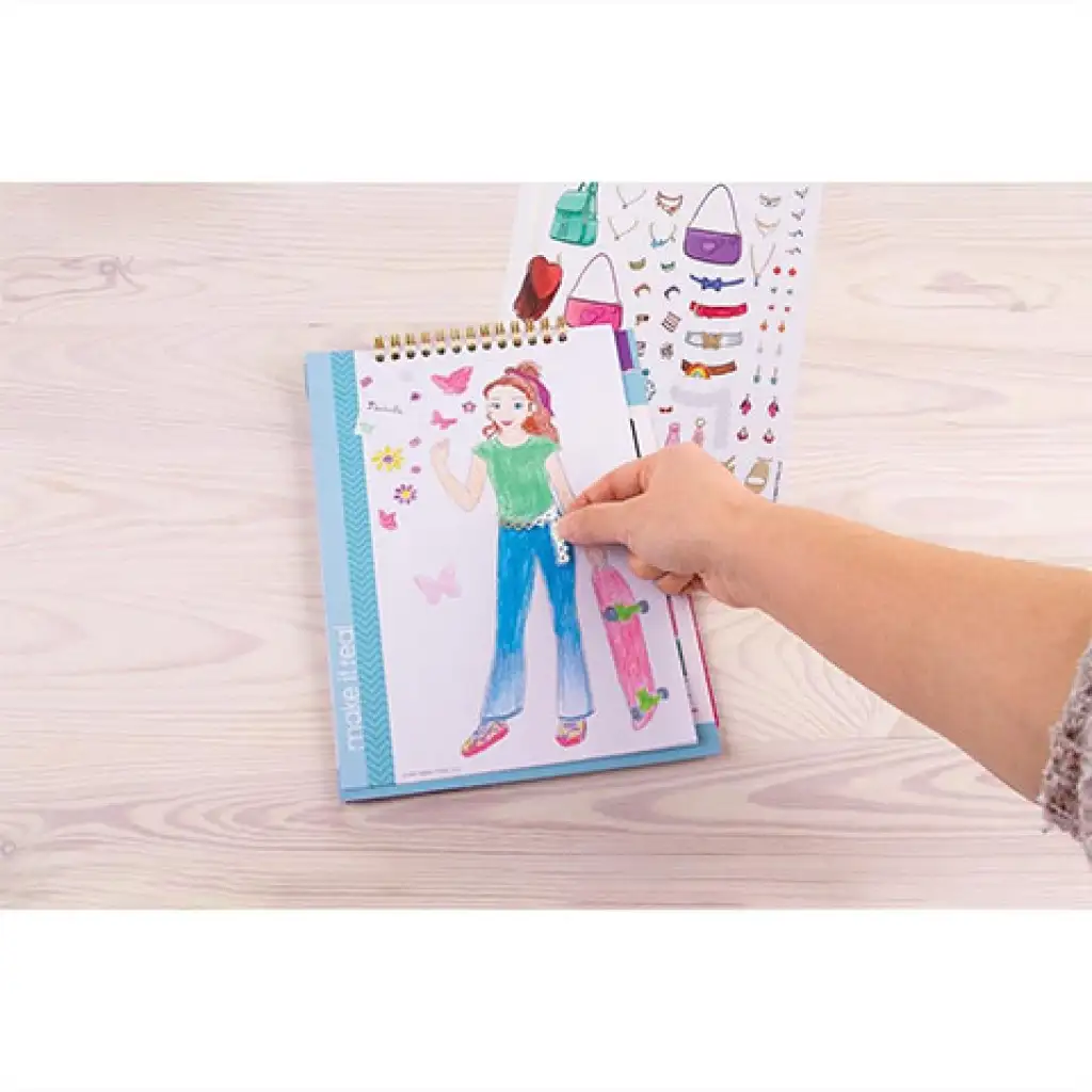 Make It Real: Virágzó kreativitás divattervező vázlatfüzet kép 3