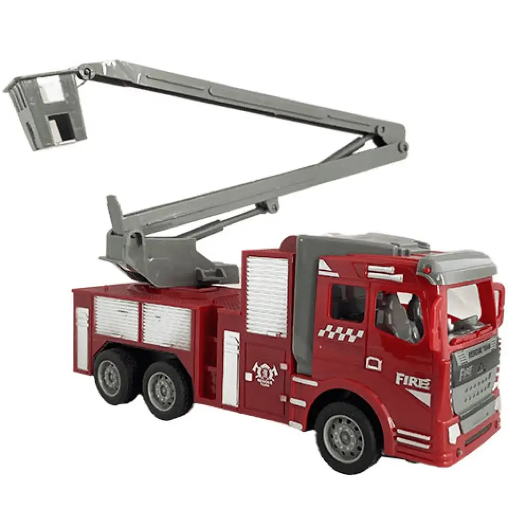 RC Távirányítós emelőkosaras tűzoltóautó 1/30-as méretarányban 22cm kép 4