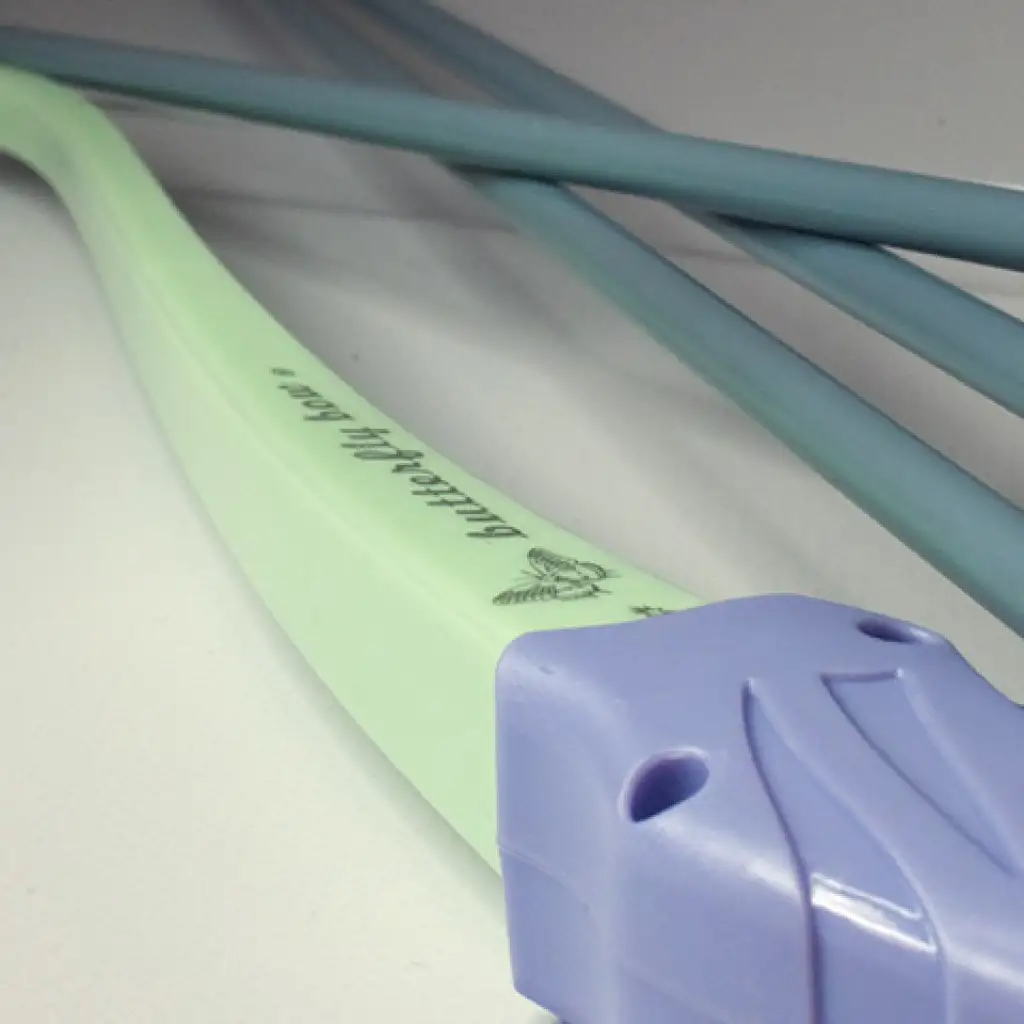 Pasztell zöld és lila íj szett tapadókorongos nyílvesszőkkel 83cm kép 3