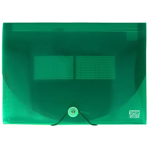 Spirit: Irattartó mappa A4 12 rekeszes áttetsző zöld