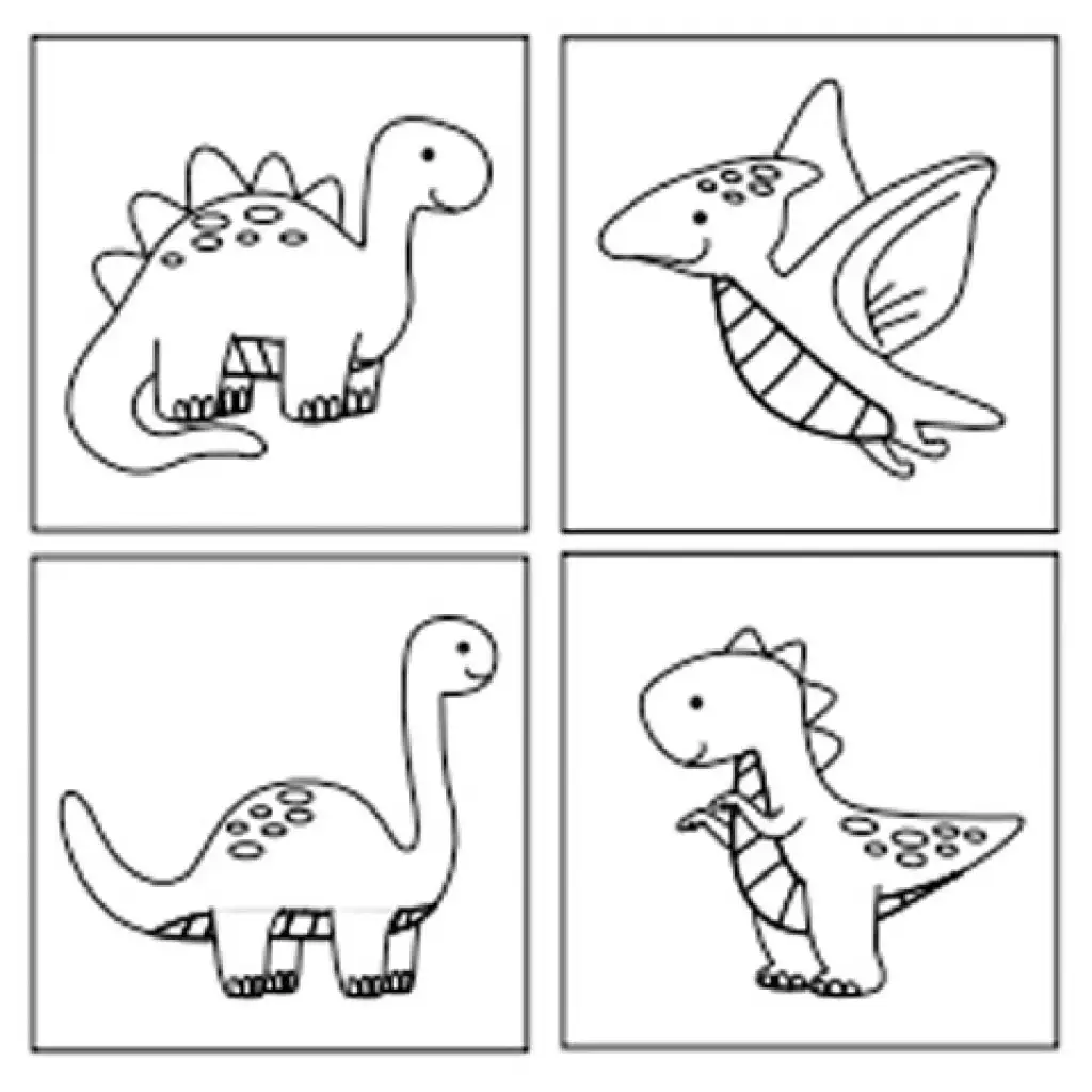 Sticker Art: Dinoszauruszok színezhető matrica szett - Comansi kép 2