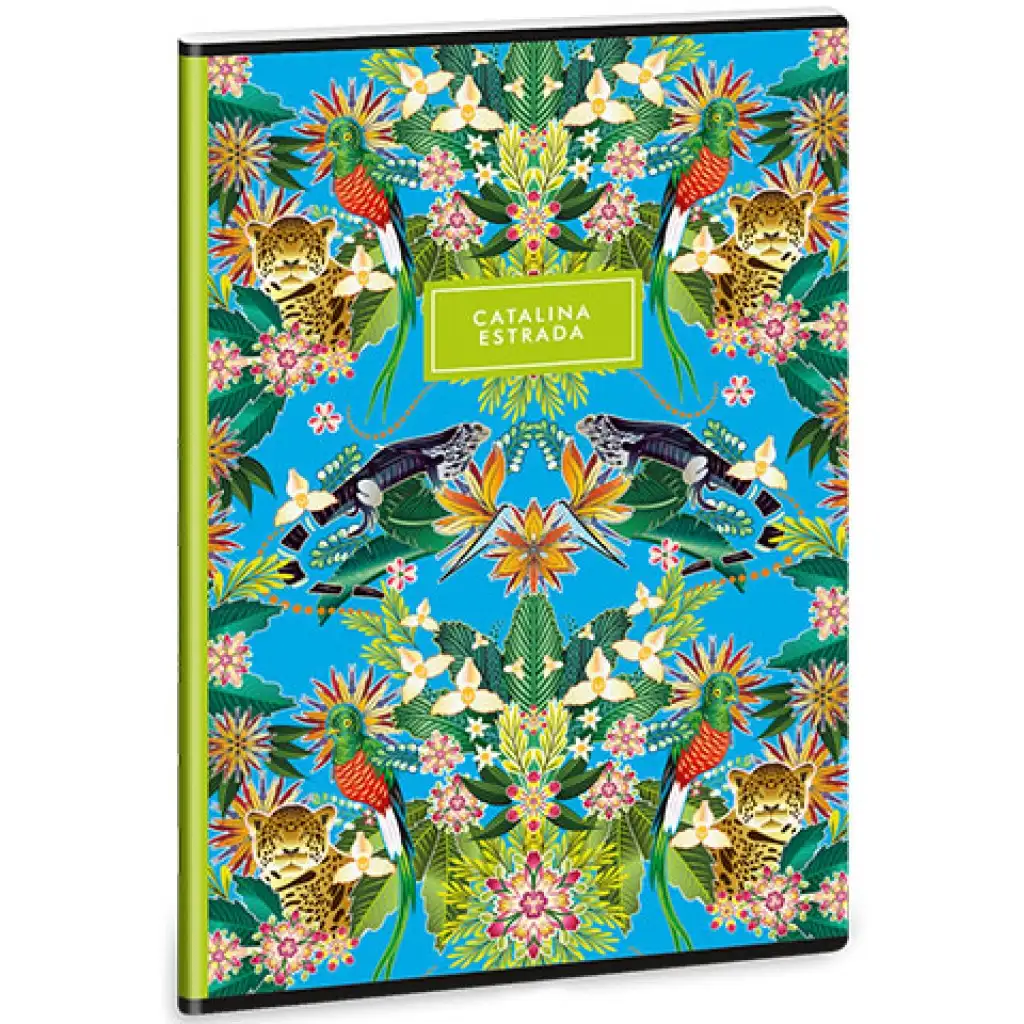 Ars Una: Catalina Estrada Iguana Jungle extra kapcsos négyzethálós kockás füzet 40 lapos A/4