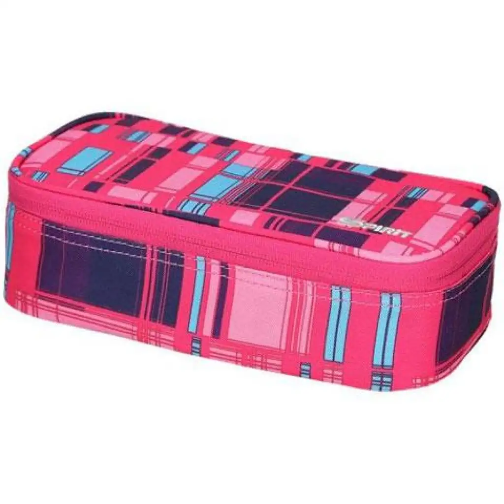 Spirit: My Bag rózsaszín kockás ovális tolltartó 23x10cm