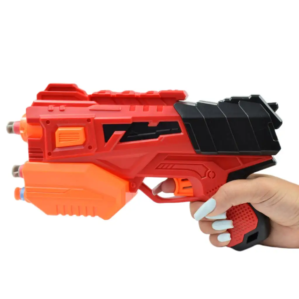 Raid Launcher: Manuális szivacslövő fegyver céltáblával és töltényekkel 26cm kép 7