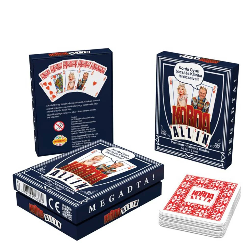 Korda All-In Prémium francia kártyapakli (52 lap + 3 Joker) kép 3