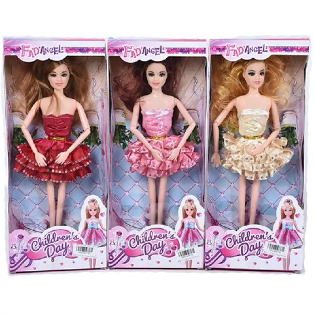 Children's Day 29cm-es divatbaba tüllszoknyás ruhában többféle változatban 1db