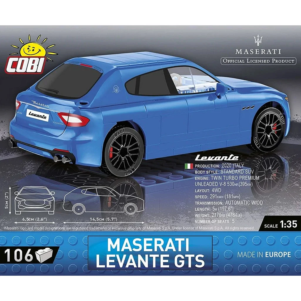 COBI: Maserati Levante GTS sportautó szett építőjáték (24569) kép 4