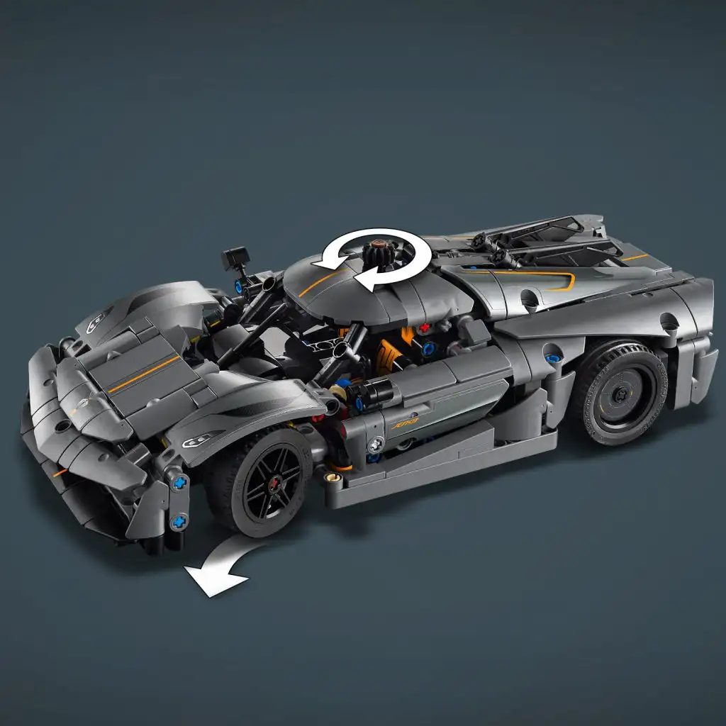 LEGO® Technic: Koenigsegg Jesko Absolut szürke hiperautó (42173) kép 6