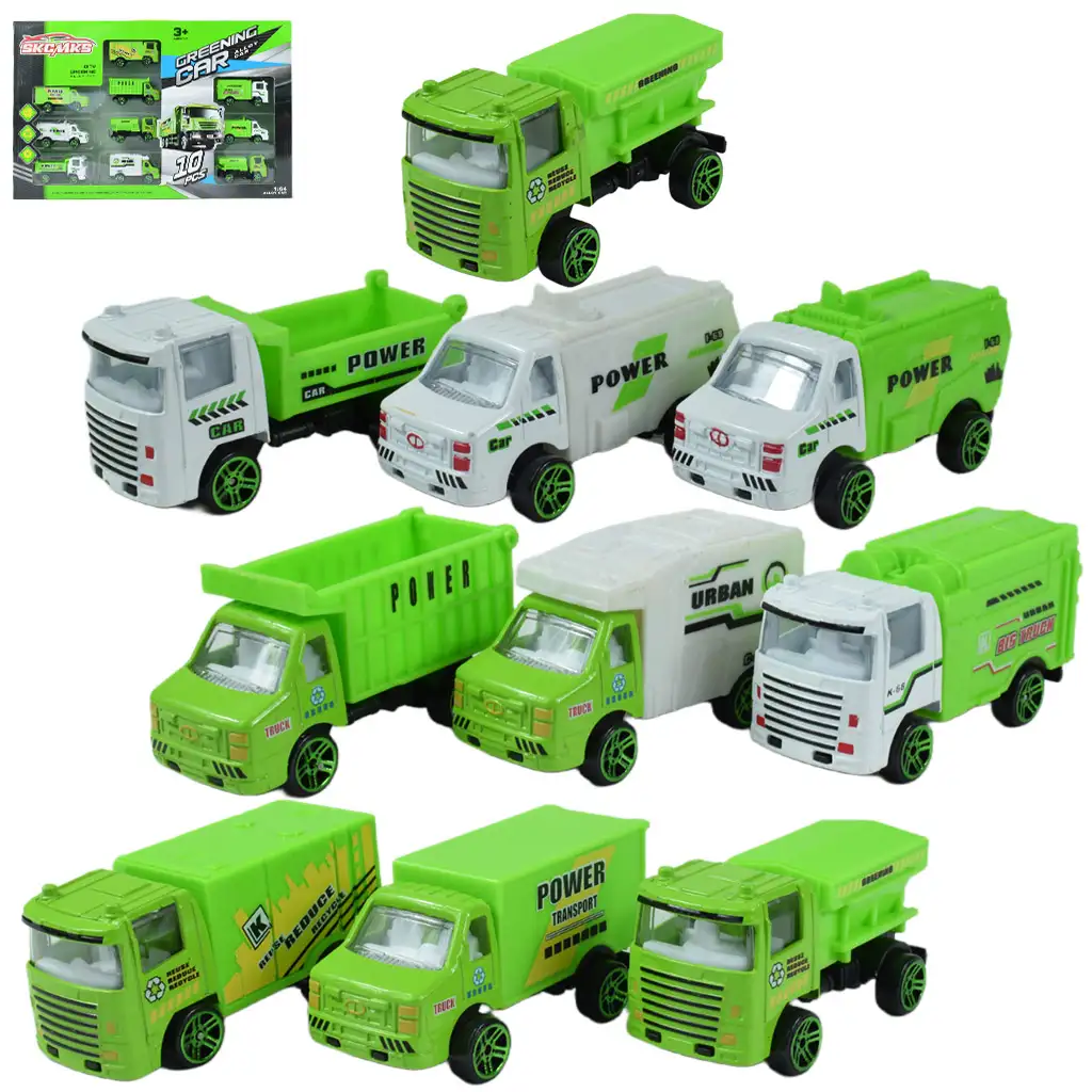 Greening Car: Hulladékszállító teherautók 10 db-os szett