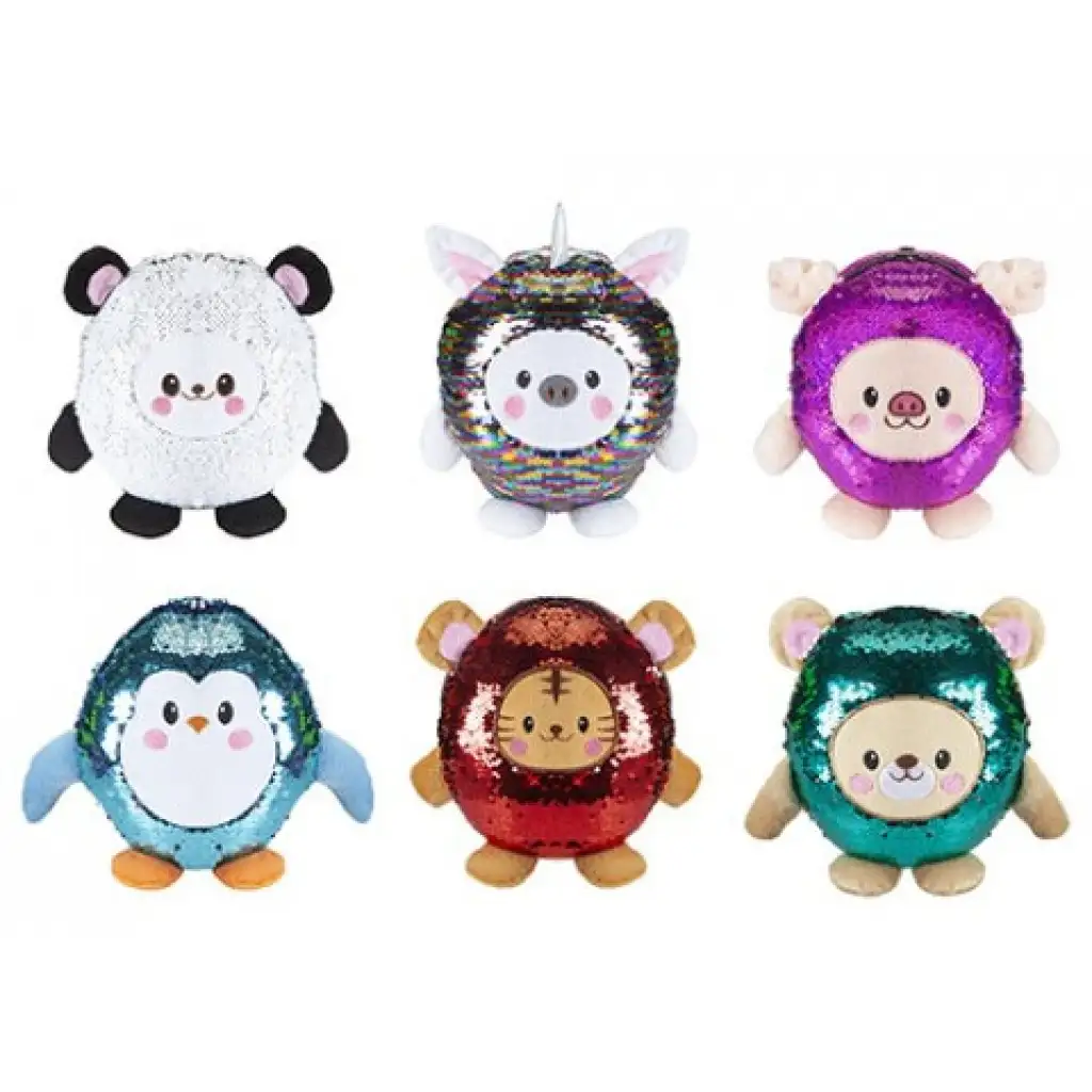 Shimmeez: Simiflitter plüss állatok 20 cm-es 6 féle változatban