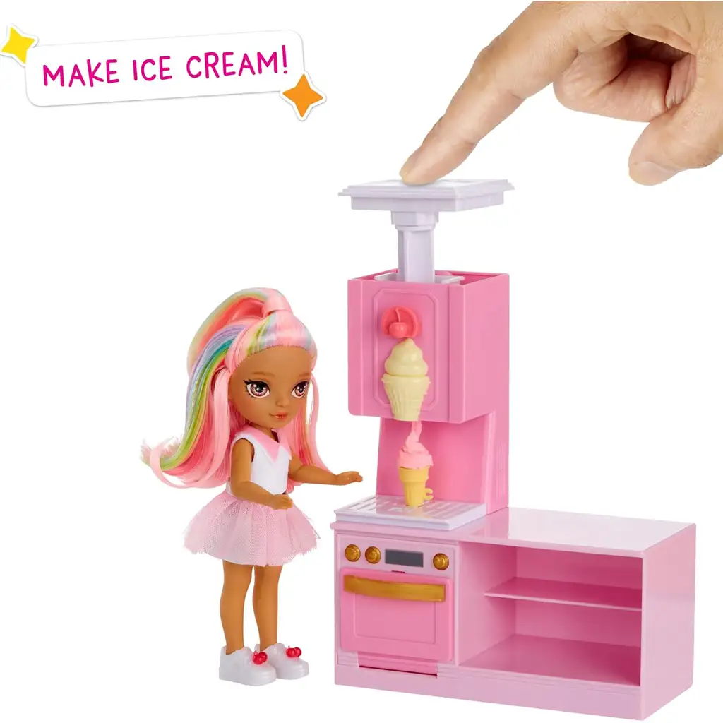 Rainbow High: Sütibolt játékszett Kandy Hart babával kép 5