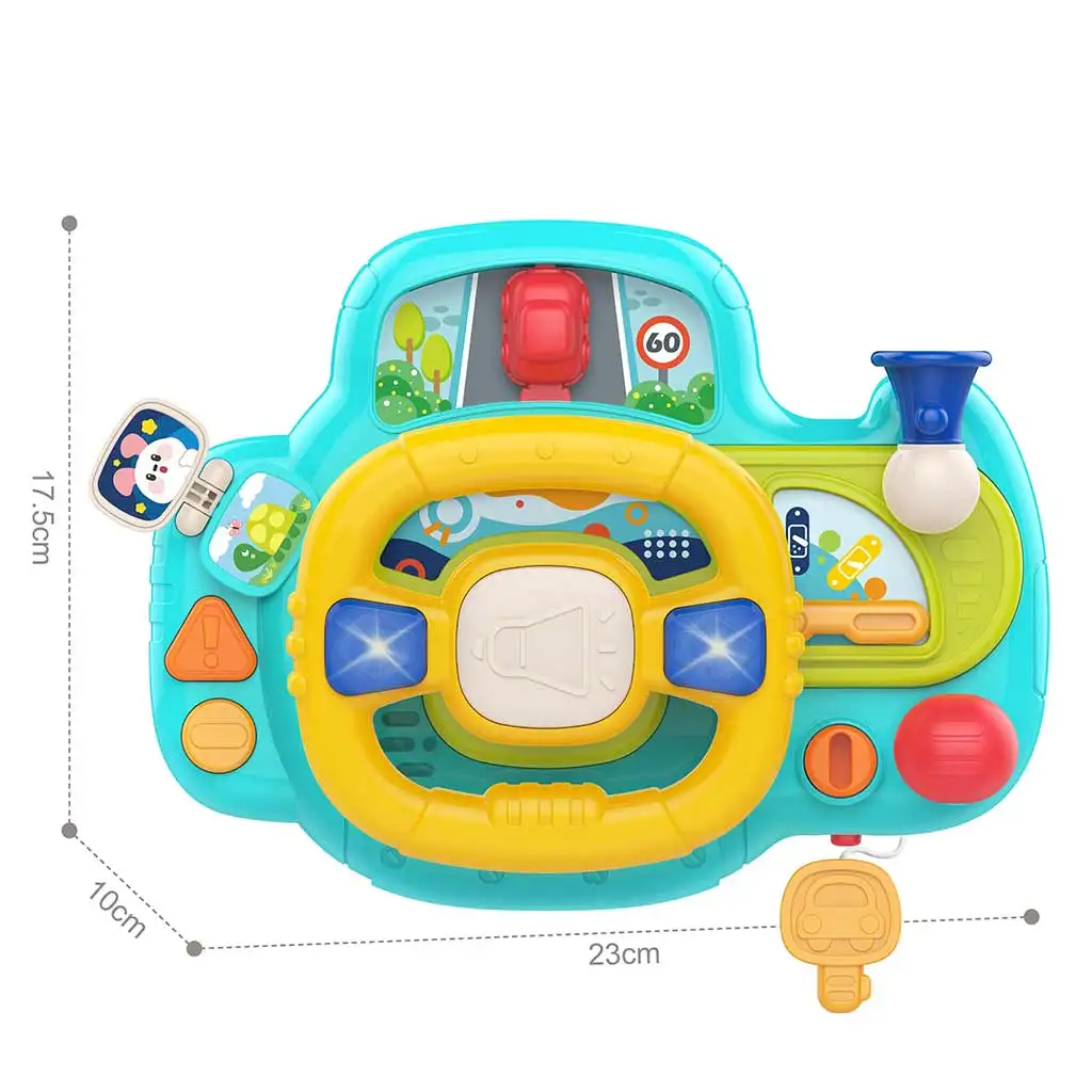 Happy World: Multifunkciós kormánykerék fény és hang effektekkel 23x17,5cm kép 2