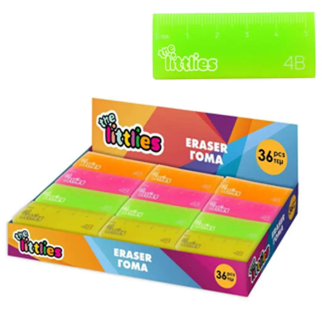 Vonalzómintás radír többféle változatban 1db