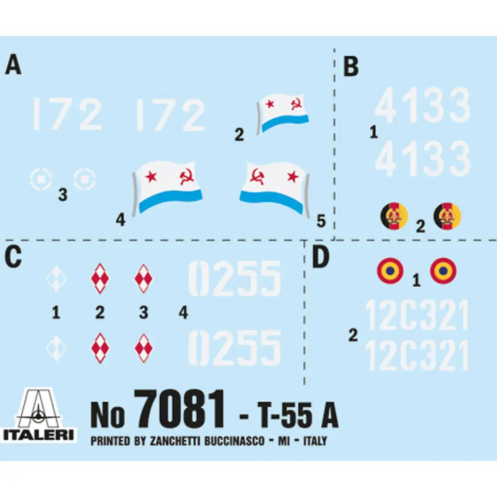 Italeri 1/72 T-55A tank makett kép 2