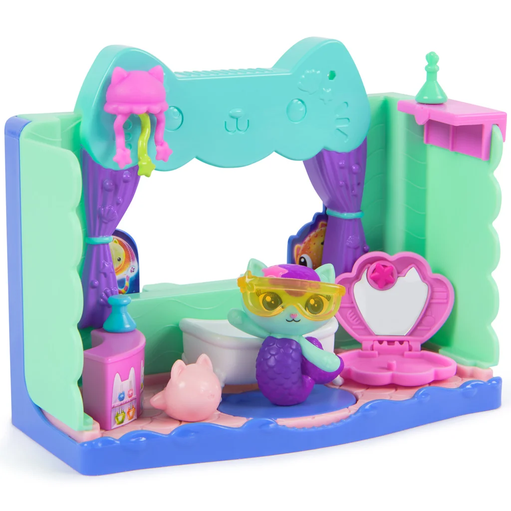 Gabi babaháza mozi: Szirénke fürdőszobája játékszett - Spin Master kép 3