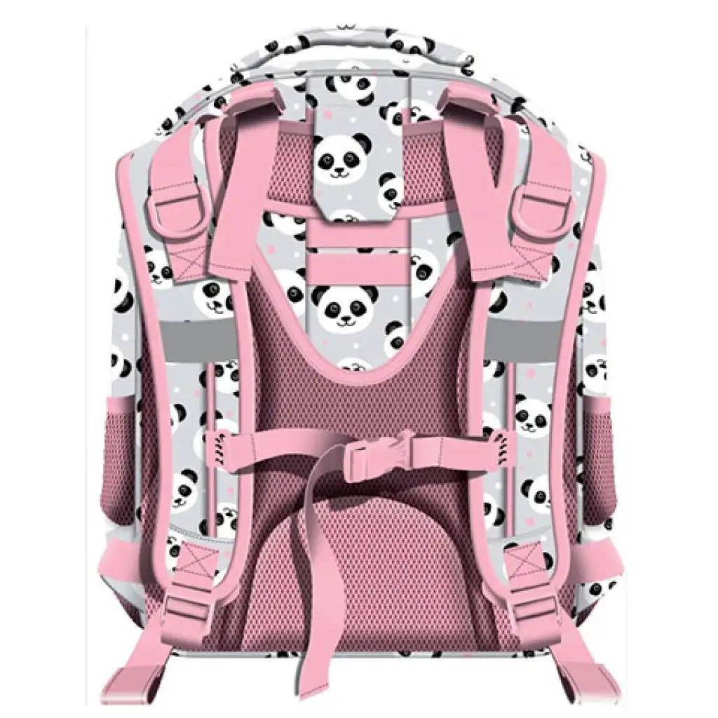 St.Right Grey Panda kétrekeszes iskolatáska, hátizsák 39x29x17cm kép 2