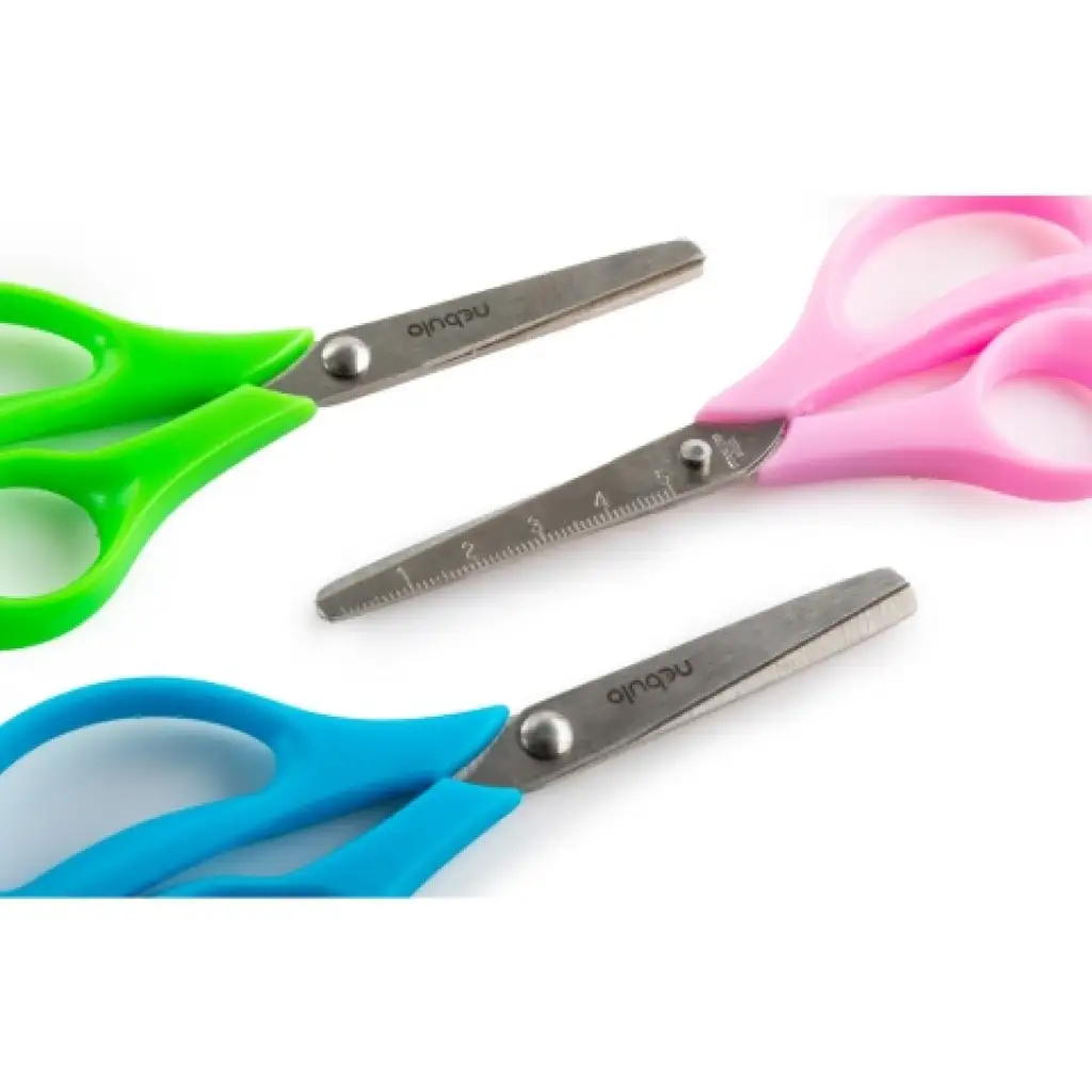 Nebulo: Ergonomikus iskolai olló kerekített heggyel több változatban kép 2