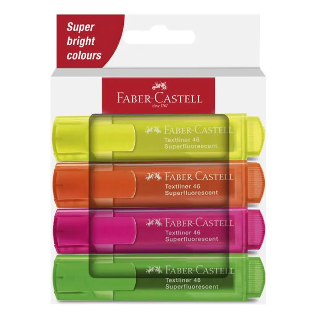 Faber-Castell: 1546 Neon fluorescent 4 db-os szövegkiemelő filctoll szett