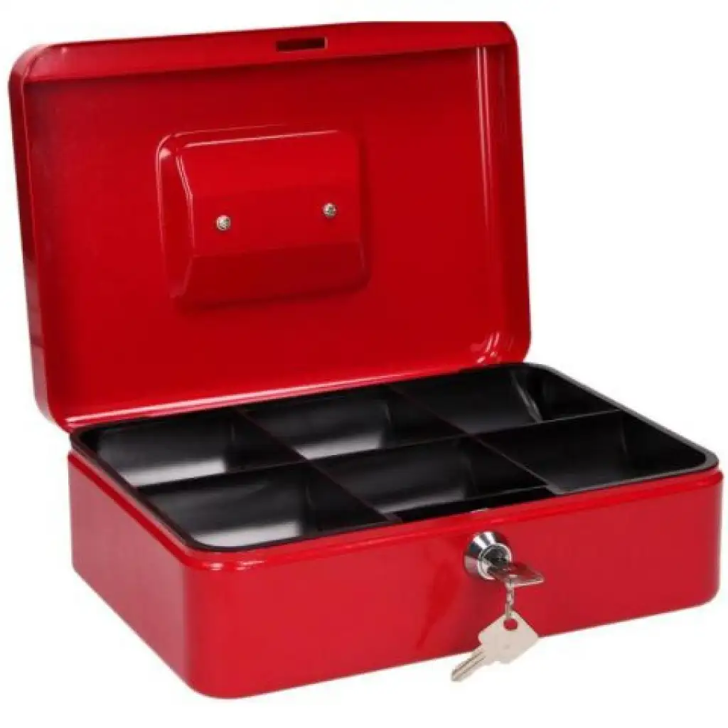 Spirit: Piros kis méretű zárható pénzkazetta - CB320 kép 2