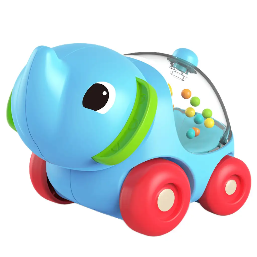 Happy World: Gurulós csörgő elefánt 11cm kép 2