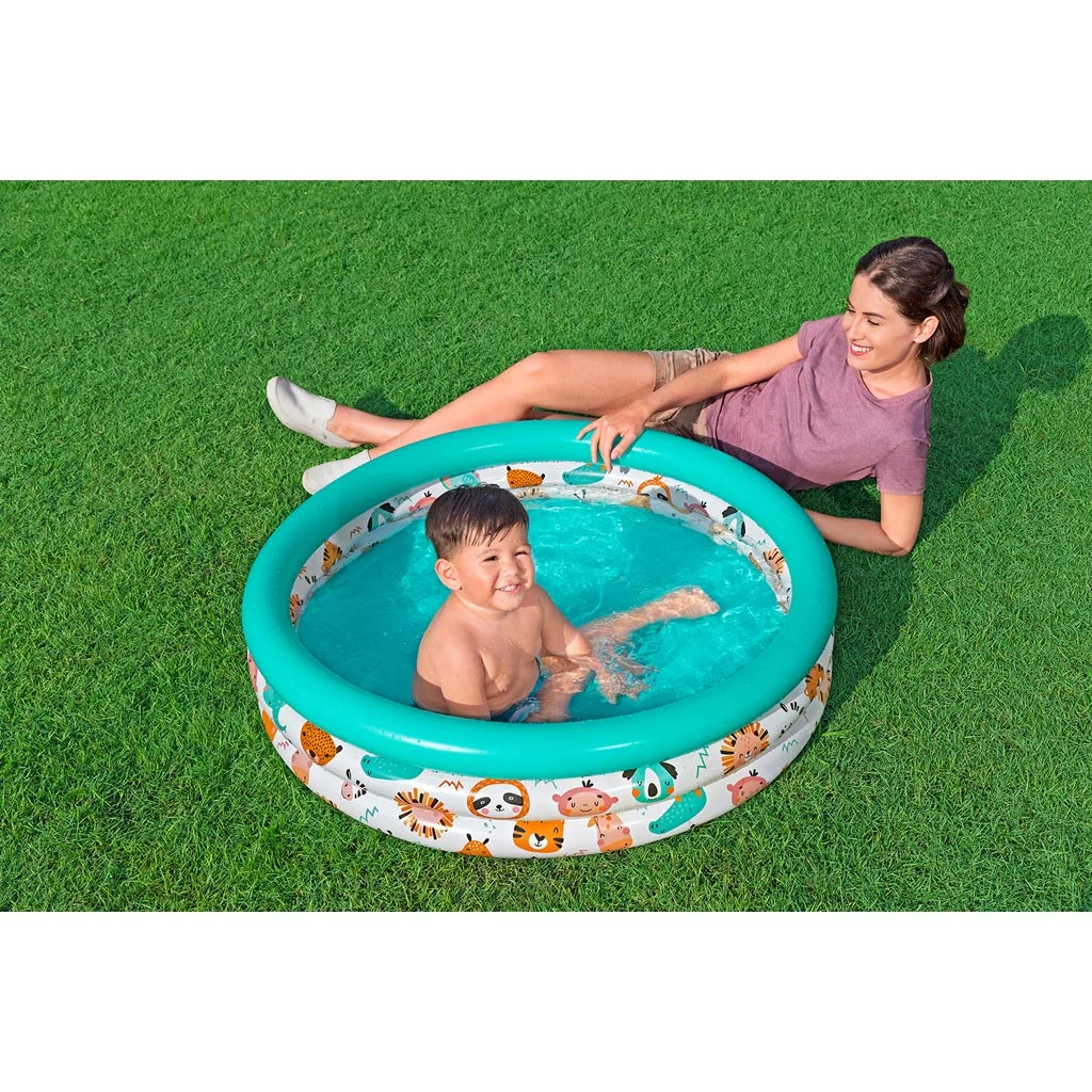 Bestway: Safari Pals felfújható gyerekmedence 102x25cm kép 2