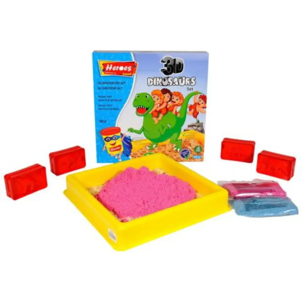 Kinetic Sand: Heros dinos vagy pónis homokgyurma szett kiegészítőkkel 500g-os kép 2
