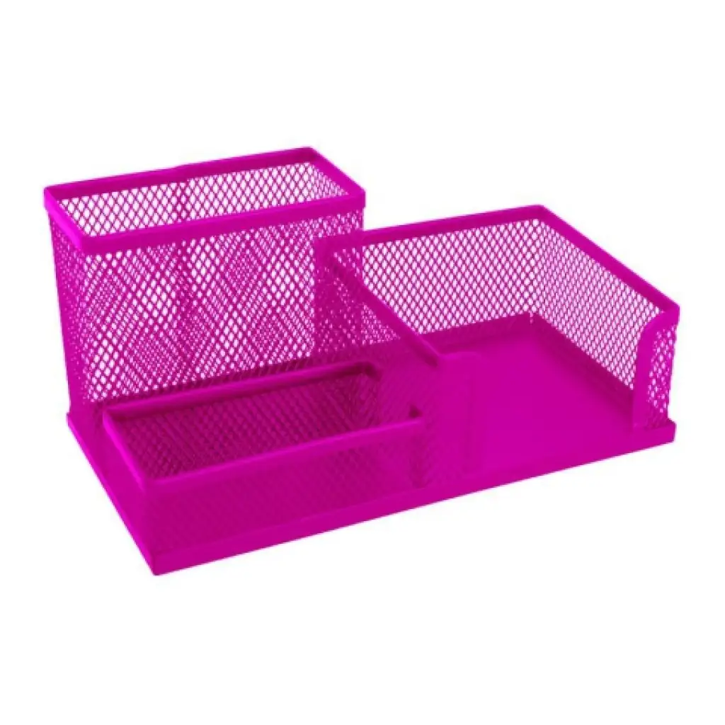 Spirit: Rózsaszín fémhálós asztali rendszerező 205x103x98mm-es