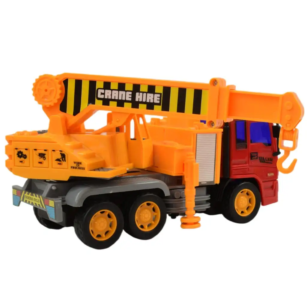 Construction Truck: Darus teherautó lendkerekes kialakítással 19cm kép 5