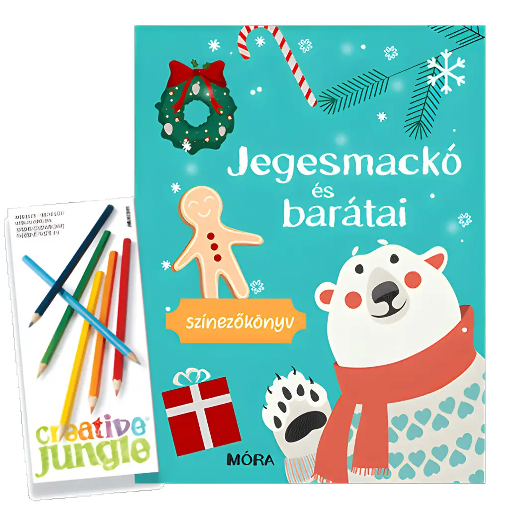 Móra: Jegesmackó és barátai színezőkönyv színesceruzával