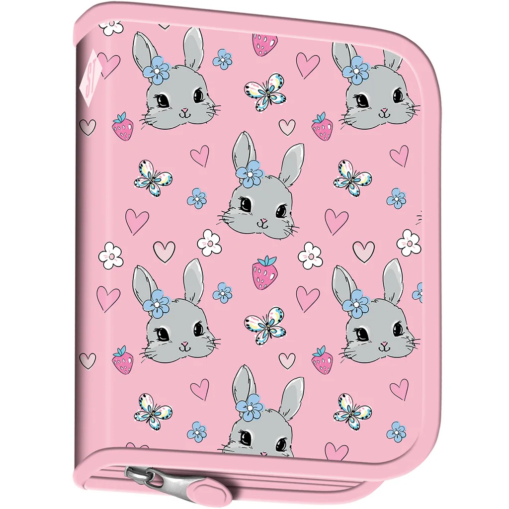 St.Right Cute Rabbit nyuszi mintás kihajtható tolltartó PC03 20,5x14x3,5cm kép 2