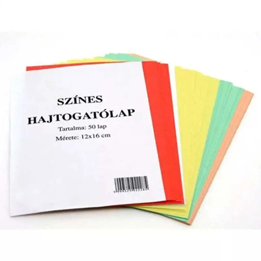 Színes hajtogatólap 50 lapos 12x16cm