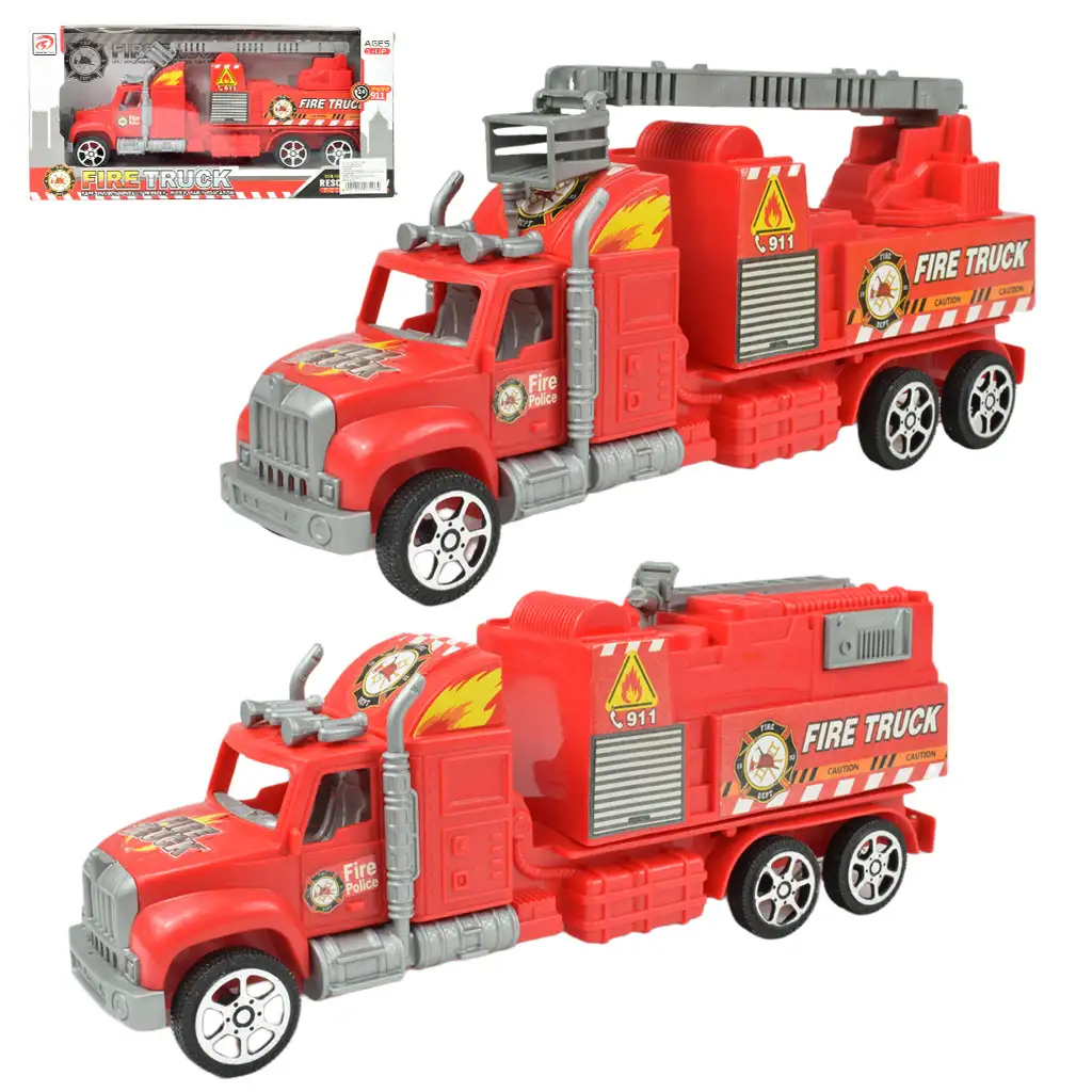 Fire Truck: Lendkerekes tűzoltósági kamion kétféle változatban 26cm