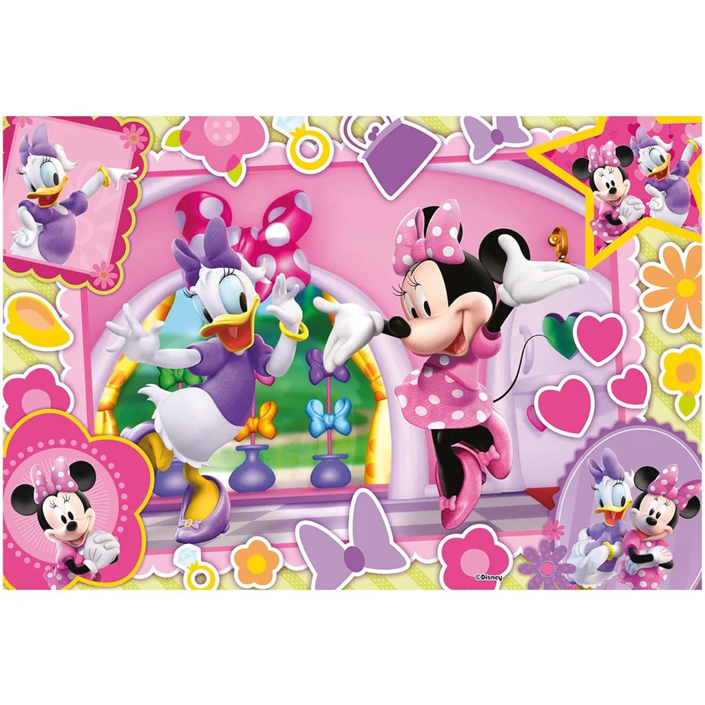 Minnie egér 2 az 1-ben 60db-os puzzle és színező 50x35cm - Lisciani kép 2