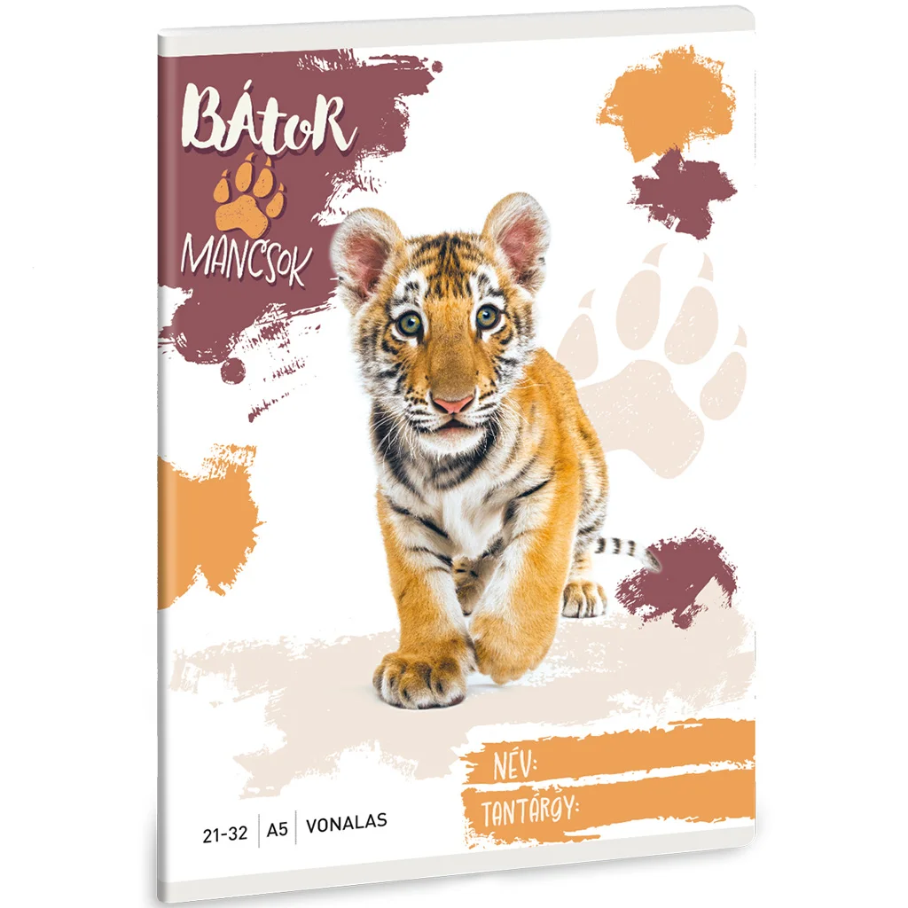 Ars Una: Bátor Mancsok - Tigris vonalas füzet A/5 21-32