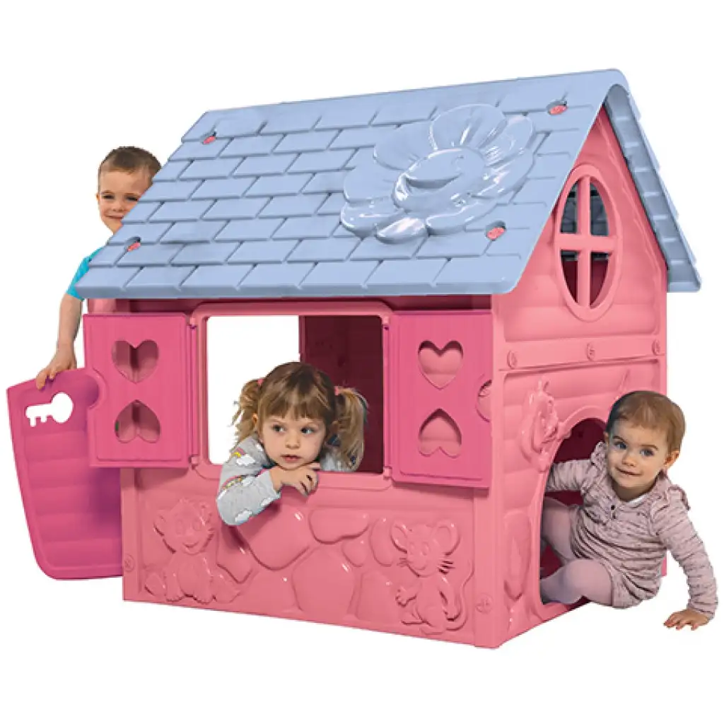 Első házam játszóház pink színben 106x98x90cm kép 2