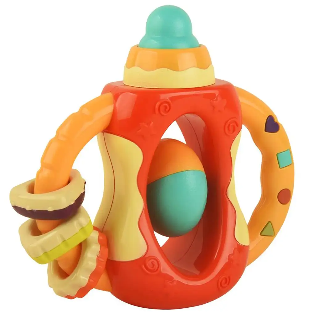 Cumisüveg alakú többfunkciós bébi csörgő 15x16cm kép 2