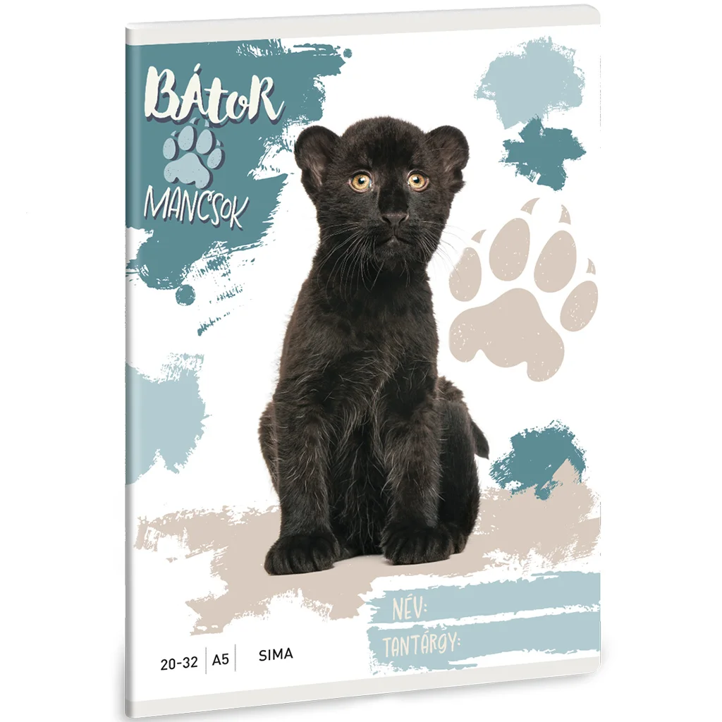 Ars Una: Bátor Mancsok - Fekete párduc sima füzet A/5 20-32