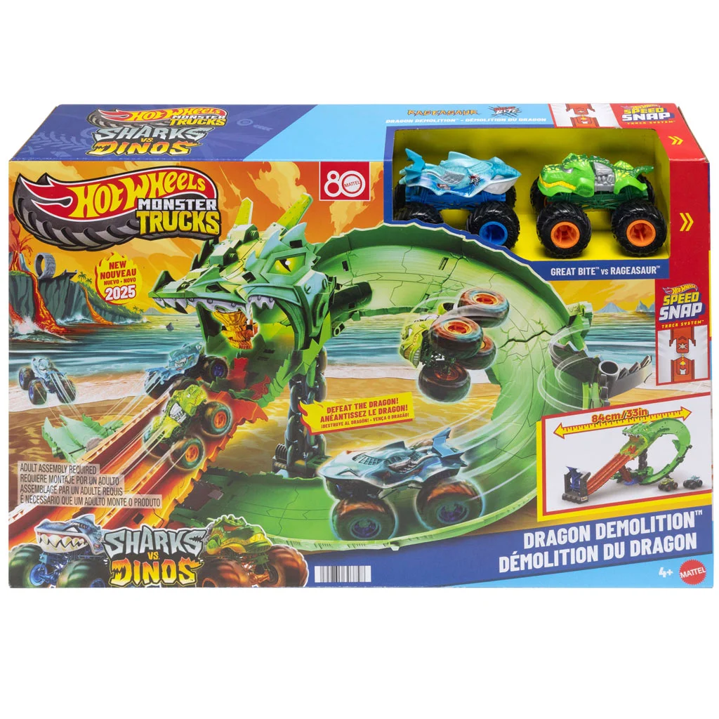 Hot Wheels Monster Trucks: Sárkányfutam pályaszett - Mattel