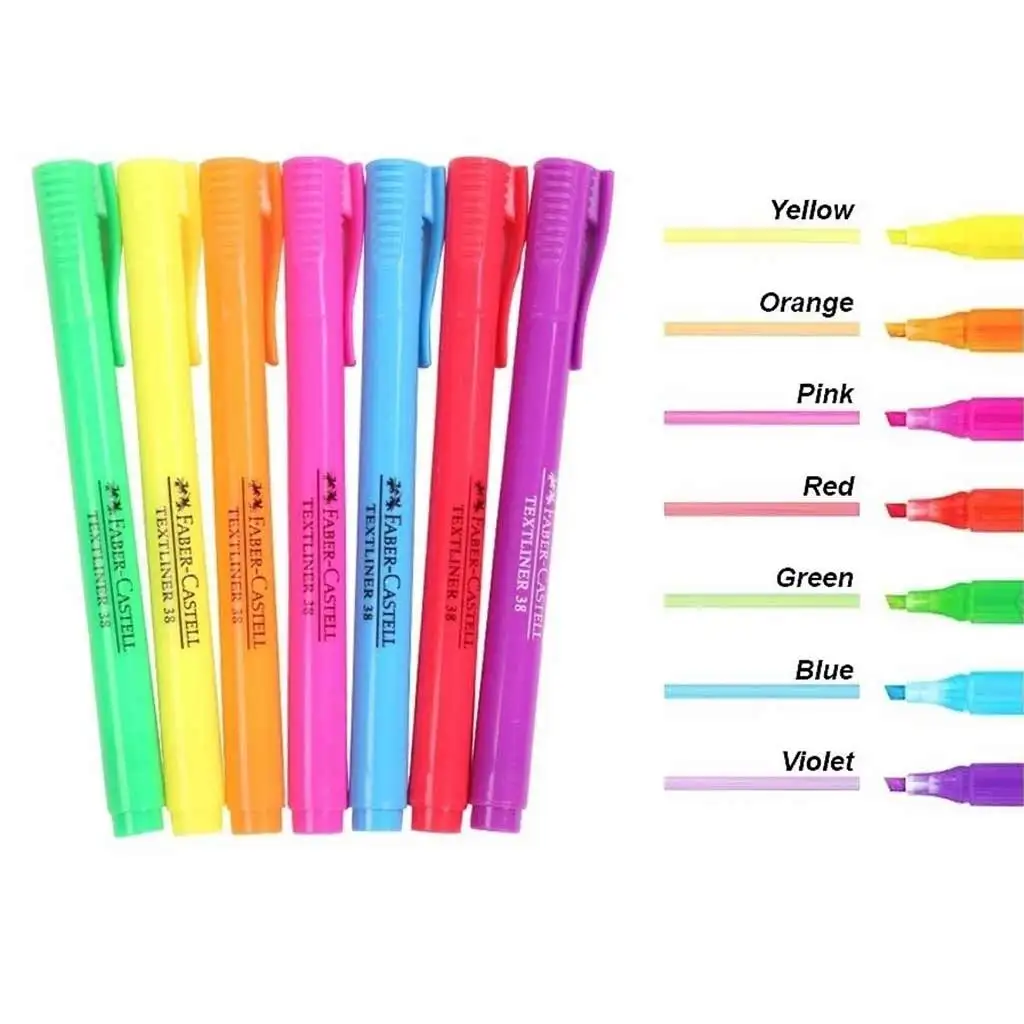 Faber-Castell: Textliner 38 Szövegkiemelő szett fluoreszkáló színekkel 8db-os csomag kép 2