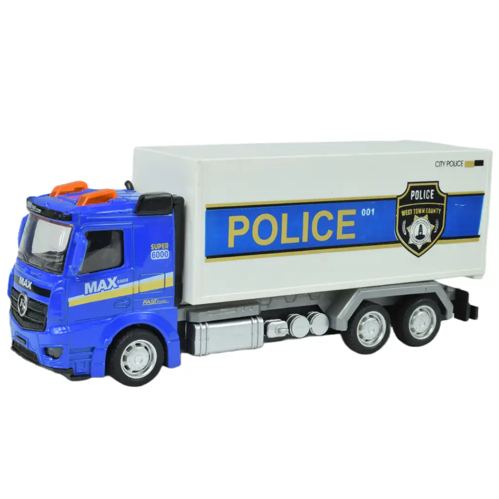 Police Cars: Lendkerekes rendőrségi kamion többféle változatban 19cm kép 4