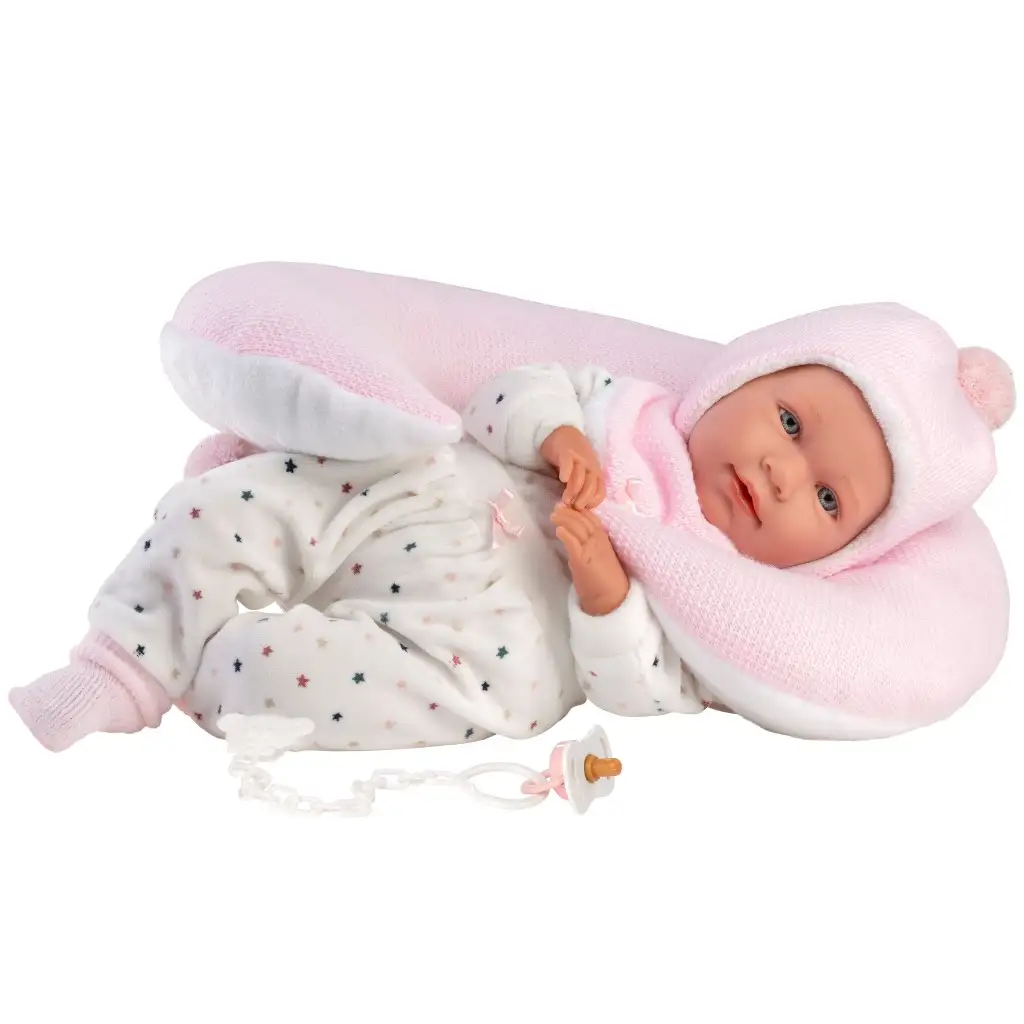 Llorens: Mimi 42cm-es baba hanggal, pocak párnával kép 3